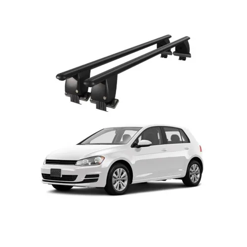 Bare transversale portbagaj auto aluminiu compatibile plafon neted Volkswagen Golf VII 5G 2012-2019 argintii sau negre Kit-109 — imaginea 2