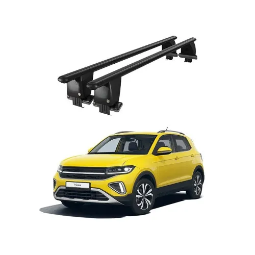 Bare transversale portbagaj auto aluminiu compatibile plafon neted Volkswagen T-Cross 1C 2018-> argintii sau negre Kit-101 — imaginea 2