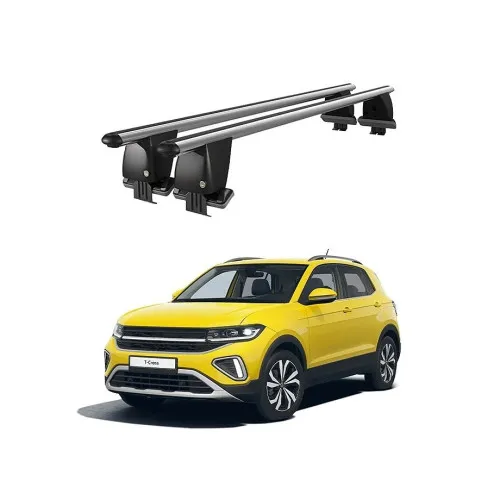 Bare transversale portbagaj auto aluminiu compatibile plafon neted Volkswagen T-Cross 1C 2018-> argintii sau negre Kit-101