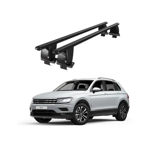 Bare transversale portbagaj auto aluminiu compatibile plafon neted Volkswagen Tiguan II AD1 2016->argintii sau negre Kit-108 — imaginea 2