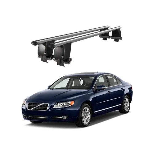 Bare transversale portbagaj auto aluminiu compatibile plafon neted Volvo S80 2006-2016 argintii sau negre Kit-104