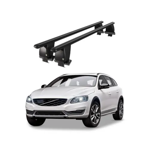 Bare transversale portbagaj auto aluminiu compatibile plafon neted Volvo V60 Cross Country 2011-2018 argintii sau negre Kit-104 — imaginea 2