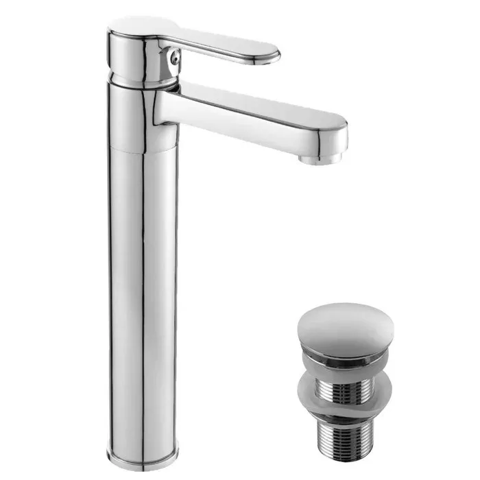 Baterie baie inalta pentru lavoar cu finisaj cromat, Kadda Clover MY1708-21 CR, montaj stativ, monocomanda