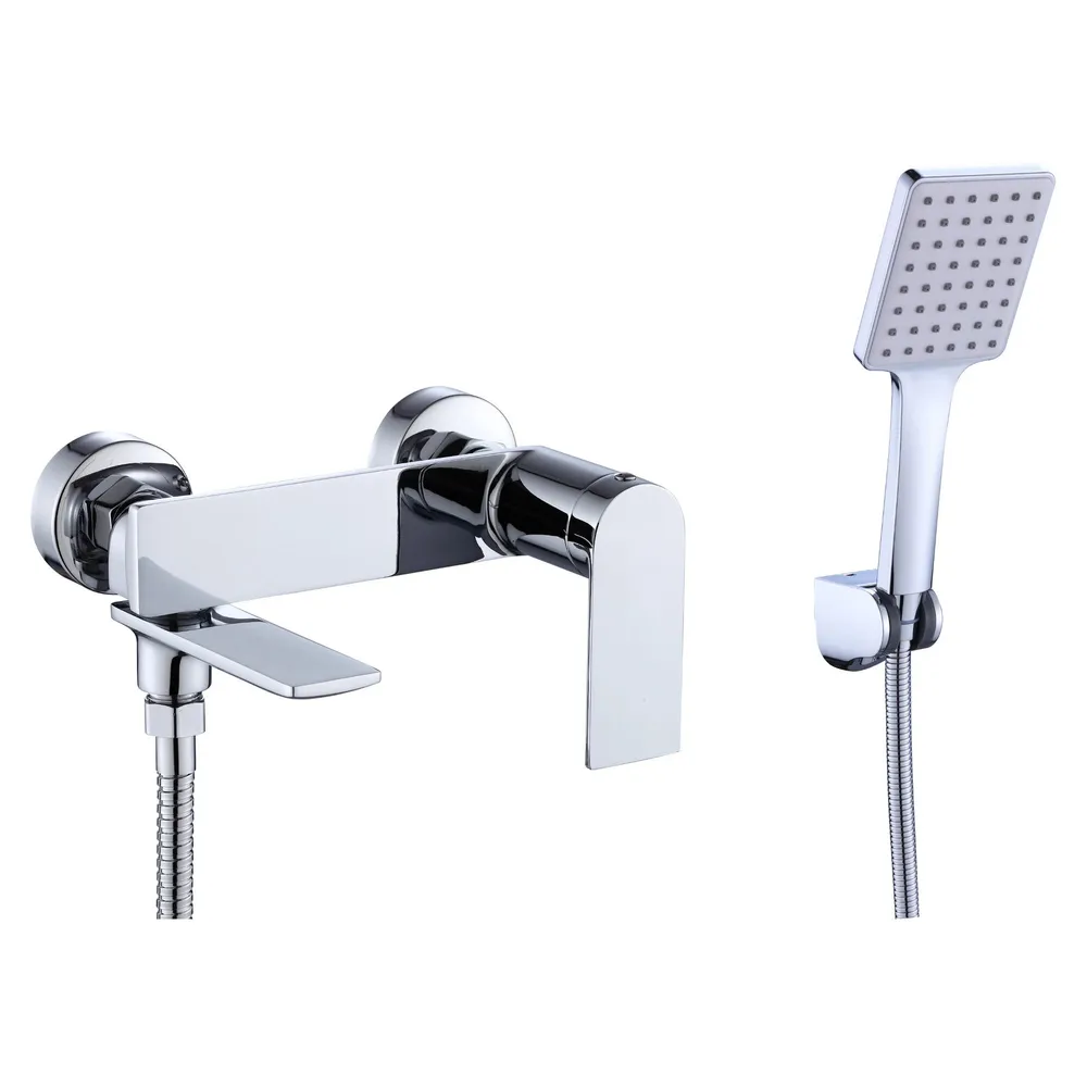 Baterie baie pentru cada / dus, Kadda Fendi MY1902-3C, montaj aplicat, monocomanda, finisaj cromat, set dus inclus