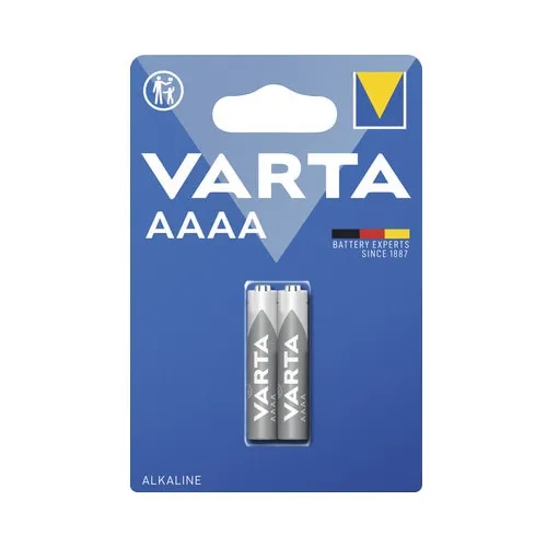 Baterii alcaline Varta AAAA 1, 5V 640mAh, pachet 2 bucati