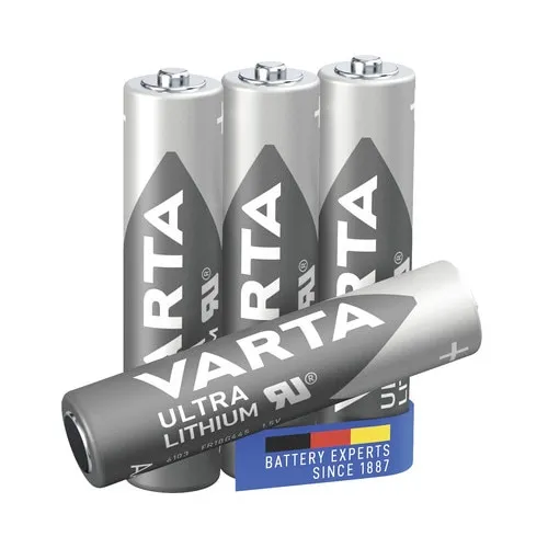 Baterii litiu Varta AAA 1, 5V 1100mAh, pachet 4 bucati