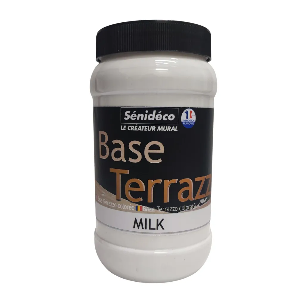 Baza pentru vopsea decorativa Senideco, efect Terrazzo, Milk, 1 L