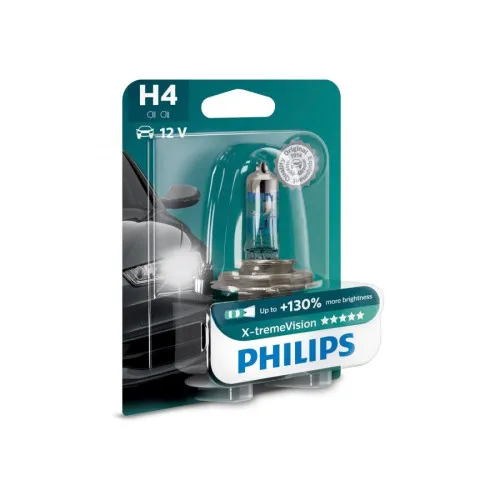 Bec auto halogen Philips H4 X-tremeVision 12V 60/55W — imaginea 2