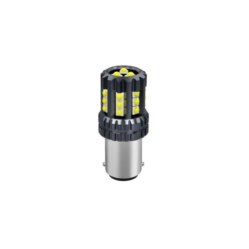 Bec auto o faza BA15S 3030 24SMD CREE CANBUS, 9V–30V, nonpolar, lumina alba 2880 lm — imaginea 2