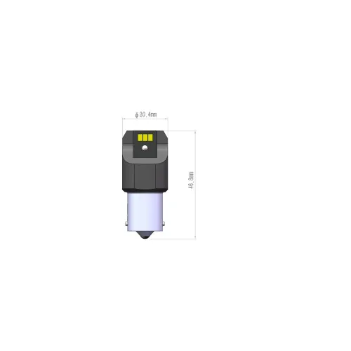 Bec auto o faza BA15S P21W T.V. 6SMD 3020 12V CANBUS nonpolar 330 lumen — imaginea 3