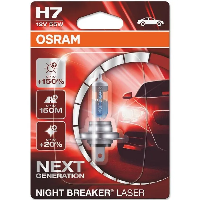 Bec auto Osram H7 Night Breaker Laser, PX26D, 55 W, 12 V