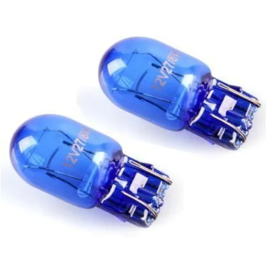 Bec auto T20, 5W/21W, albastru, set