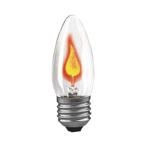 Bec incadescent tip flacara Paulmann E27 3W, glob lumanare clara, durata viata 1.000 h