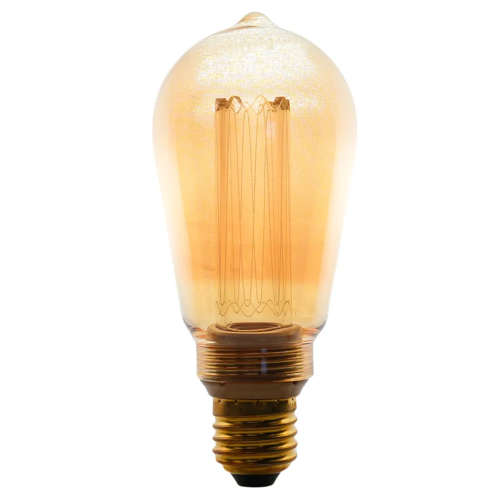 Bec Led decorativ ST64 AMBER 3.5W dimabil E27 120lm 1800k