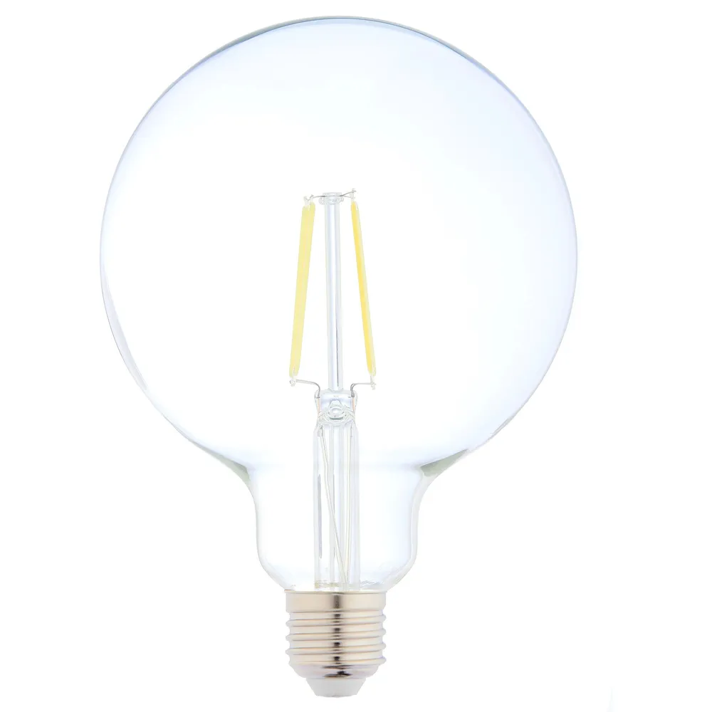 Bec LED filament Hoff glob G125 E27 8 W 1080 lm lumina calda 2700 K