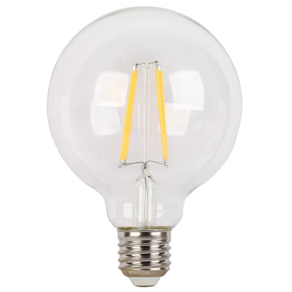 Bec LED filament Hoff glob G95 E27 6 W 790 lm lumina calda 2700 K