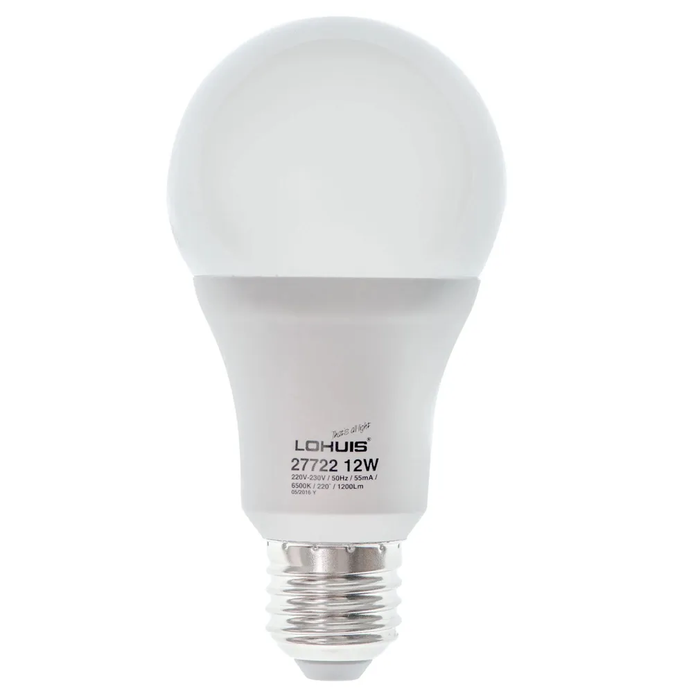 Bec LED Lohuis clasic A65 E27 12 W 1200 lm lumina rece 6500 K, dimabil