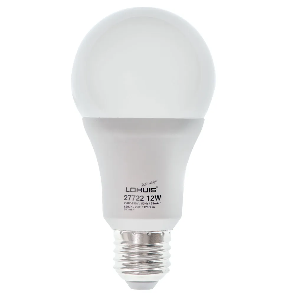 Bec LED Lohuis clasic A65 E27 12 W 1200 lm lumina rece 6500 K, dimabil