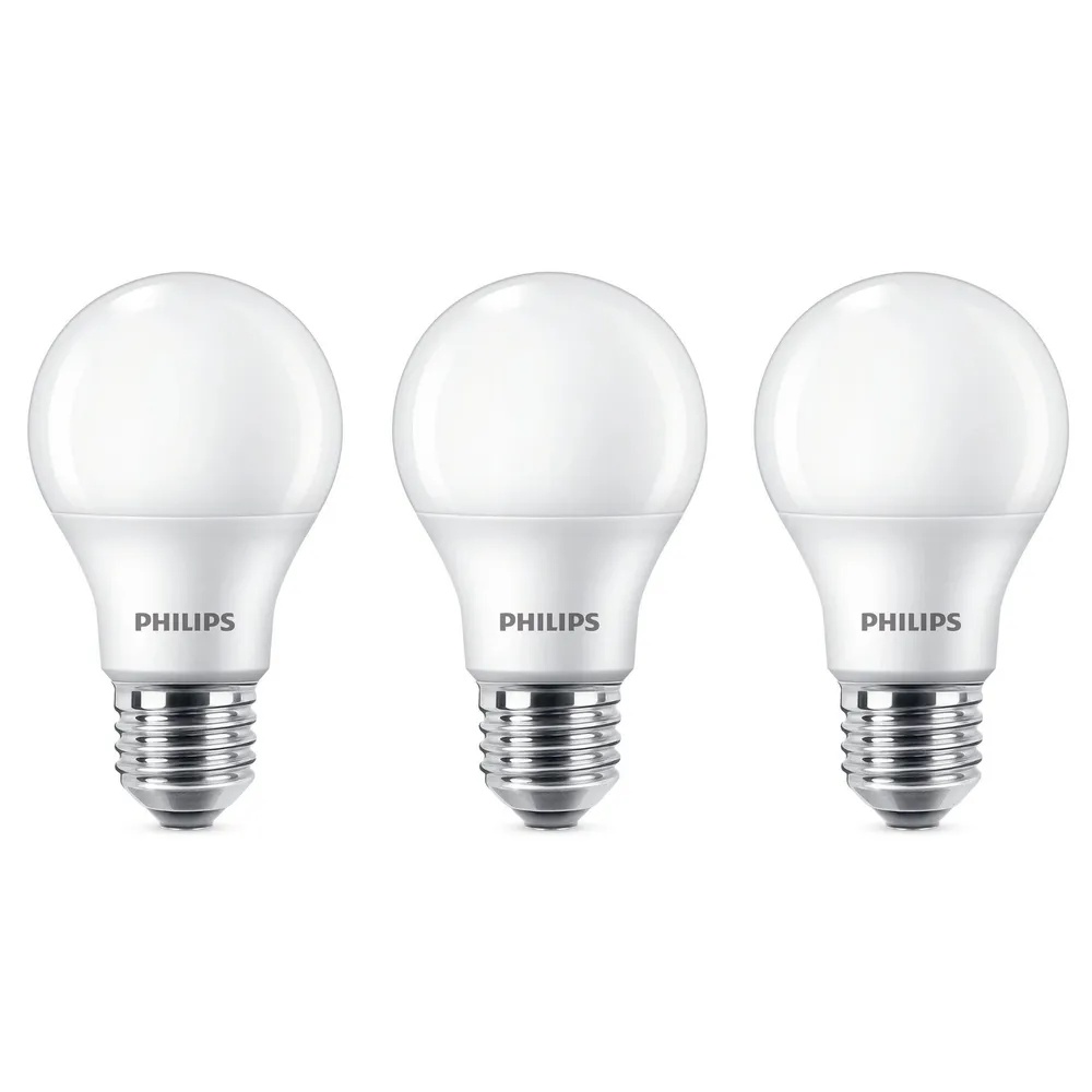 Bec LED Philips clasic A60M E27 8 W 806 lm lumina neutra 4000 K - 3 buc