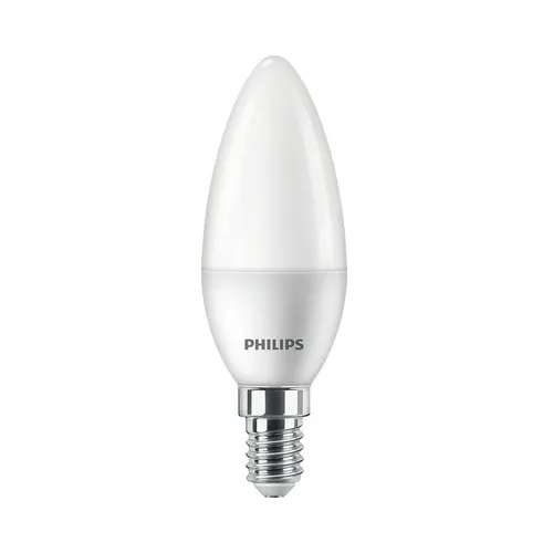 Bec LED Philips E14 2, 8W 250 lumeni, glob mat lumanare, lumina calda