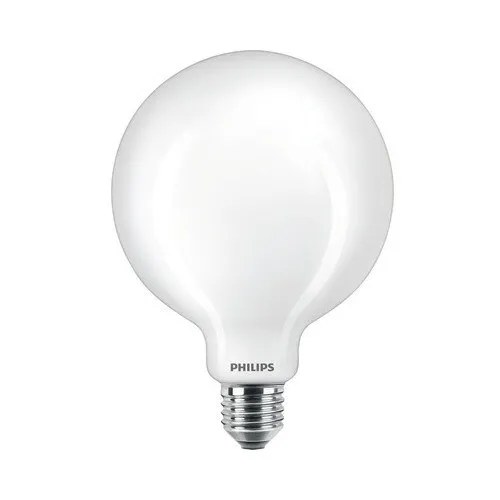 Bec LED Philips E27 10, 5W 1521 lumeni, glob mat G125, lumina calda