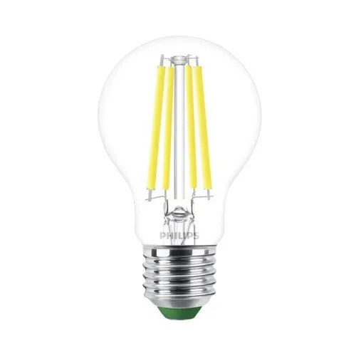 Bec LED Philips E27 4W 840 lumeni, glob clar A60, lumina neutra CRI80