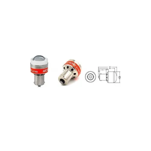 Bec LED sirena mers inapoi BA15s 24V 1W TV tip vechi sunet BEEP-BEEP — imaginea 2