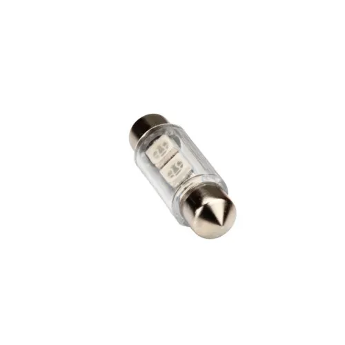 Bec LED Sofit 31 mm sticla 2 SMD 5050 12V lumina verde