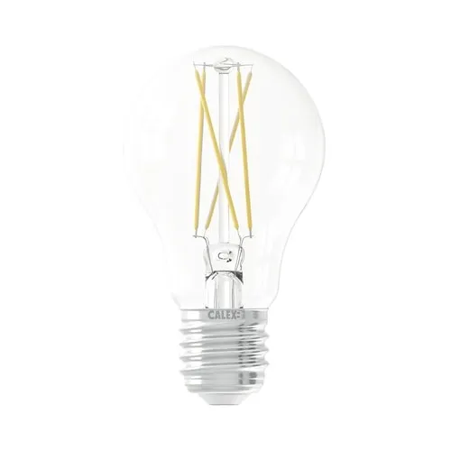 Bec LED variabil Calex E27 7W 806 lumeni, glob clar A60, conexiune WiFi, Tuya Smart
