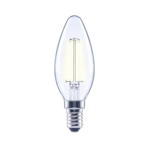 Bec LED variabil Flair E14 2, 2W 470 lumeni, glob clar lumanare, lumina neutra