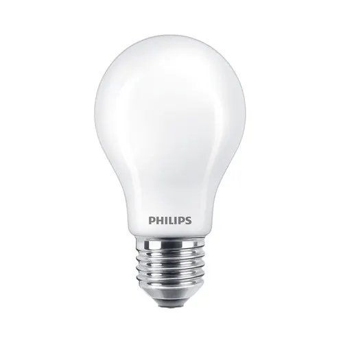 Bec LED variabil Philips E27 5, 9W 806 lumeni, glob mat A60, lumina calda