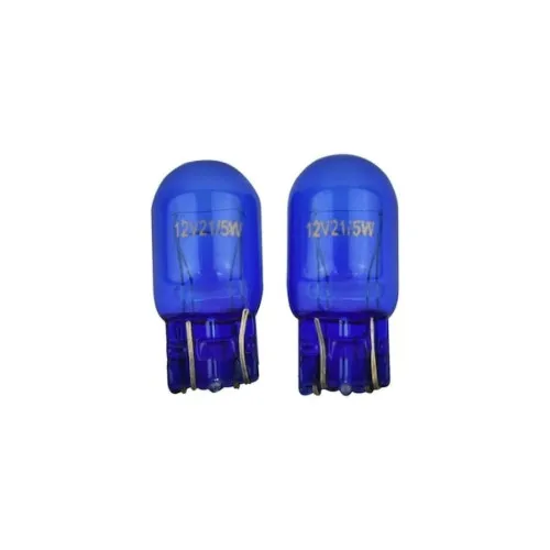 Becuri auto ART T20 7443 12V 21/5W 2 faze White Vision albastre compatibile Dacia Logan II set 2 bucati
