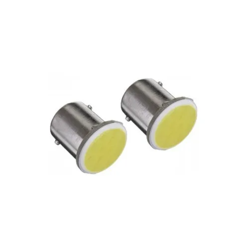 Becuri cireasa LED 3W COB BA15S TV tip vechi simetric lumina rosie 12V set 2 bucati
