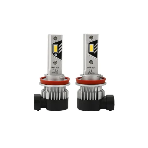 Becuri LED auto B01 H11 12V 6000K alb dimensiune apropiata de becul standard set 2 bucati
