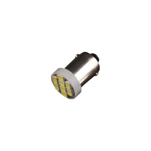 Becuri LED auto T4 BA9s TV tip vechi 8 SMD 1206 12V 80 lm 6000K alb set 2 bucati — imaginea 2