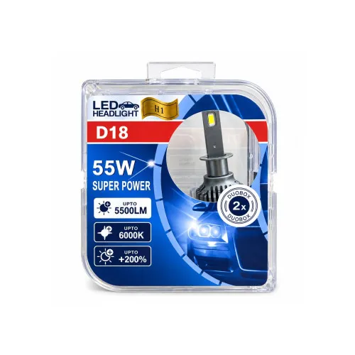 Becuri LED Canbus H1 12V 55W 5500 lm per bec 6000K set 2 bucati — imaginea 3
