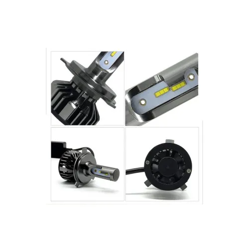 Becuri LED Canbus H7 F2 12V-24V 72W 10000 lm 6000K fara ventilator set 2bucati — imaginea 2