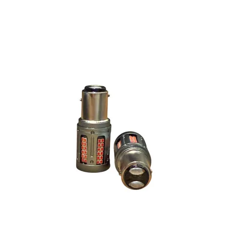 Becuri LED Canbus P21/5W 1157 BAY15d TN tip nou 2 faze 84 SMD 12V-24V 25W 1000 lm nonpolar rosu set 2 bucati