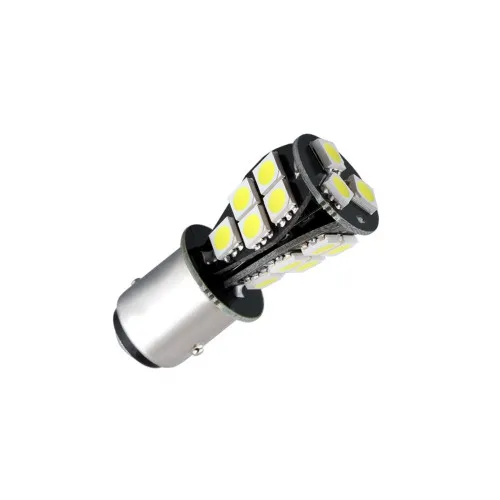 Becuri LED Canbus P21/5W BAY15d 18 LED SMD 5730 24V 6000K alb 2 faze set 2 bucati — imaginea 2