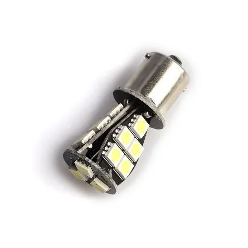Becuri LED Canbus P21W BA15s 18 LED SMD 5730 24V 6000K alb 1 faza set 2 bucati — imaginea 2