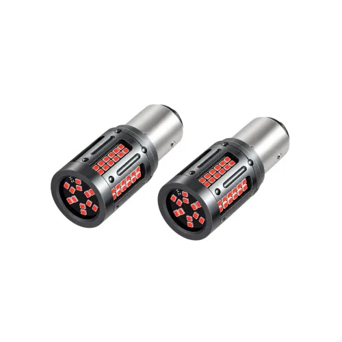 Becuri LED Canbus PY21W BAU15s TN 12V-24V 25W 1000 lm 84 SMD lumina rosie set 2 bucati