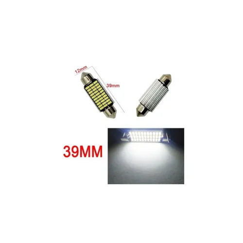 Becuri LED Canbus Sofit 39mm 12V 30 SMD 3014 lumina alba set 2 bucati — imaginea 3