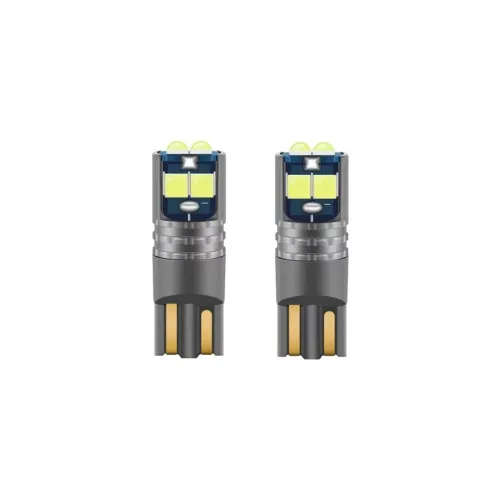 Becuri LED Canbus T10 6 SMD 3030 12V-24V 10W 6000K alb set 2 bucati