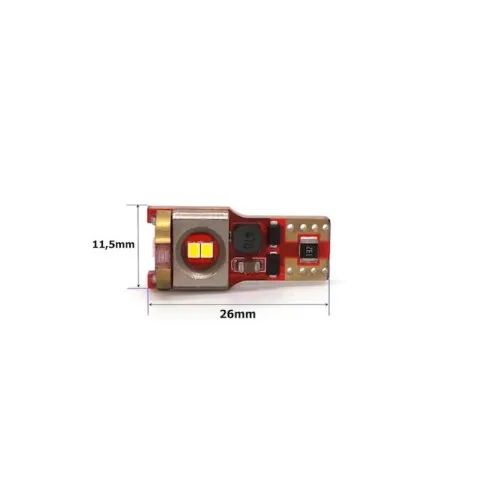 Becuri LED Canbus T10 W5W 12V 6 SMD 1616 320 lm 5500K unghi 360 grade set 2 bucati — imaginea 2
