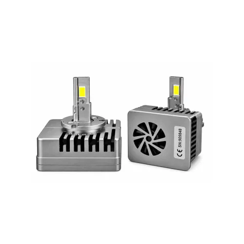 Becuri LED D5S 12V 5000 lm per bec 6000K conectare la mufa originala xenon set 2 bucati — imaginea 2