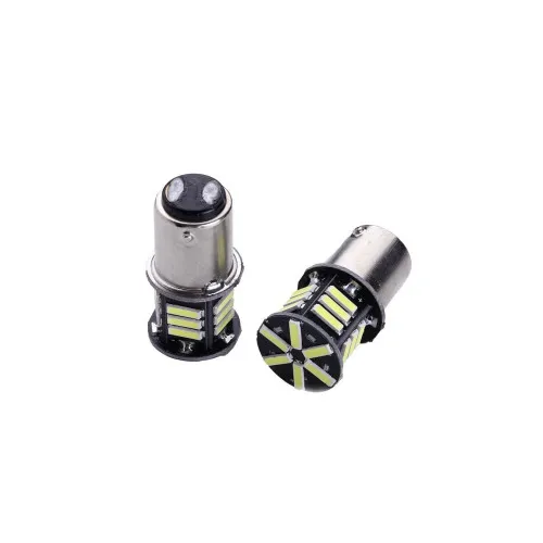 Becuri LED P21/5W 1157 BAY15d TV tip vechi 2 faze 21 SMD 24V 300 lm alb set 2 bucati