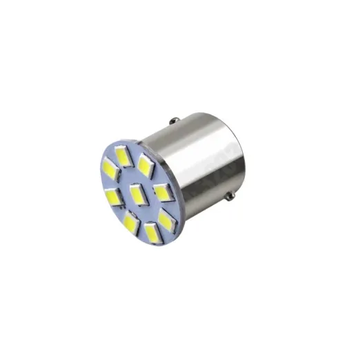 Becuri LED P21W BA15S 9 SMD 1210 180 lumeni 24V lumina alba o faza set 2 bucati — imaginea 2