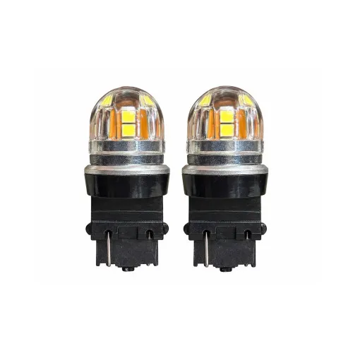 Becuri LED P27W 3156 Canbus 15 SMD 2835 320 lumeni 12V lumina alba nonpolar set 2 bucati