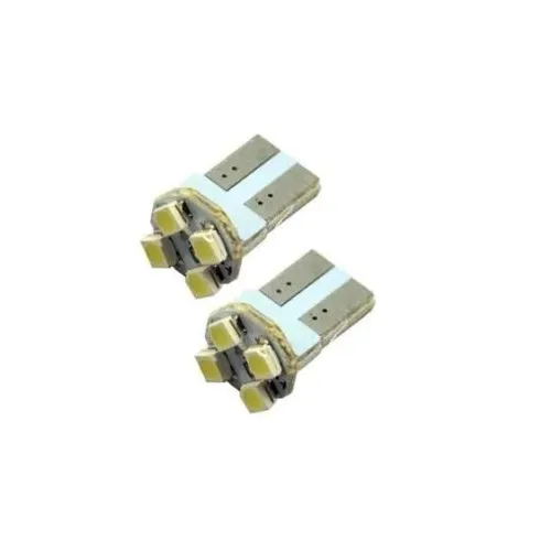 Becuri LED pozitie T10 W5W 4 SMD 12V lumina alba set 2 bucati