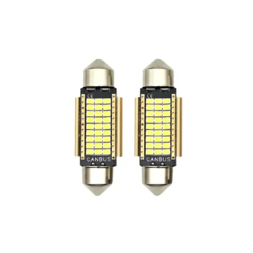 Becuri LED sofit Canbus 41 mm 27 SMD 2016 12V alb set 2 bucati